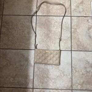 Kate Spade Beige Quilted Crossbody Bag